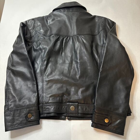 Caslon Classic Black Leather Jacket - Picture 3 of 9
